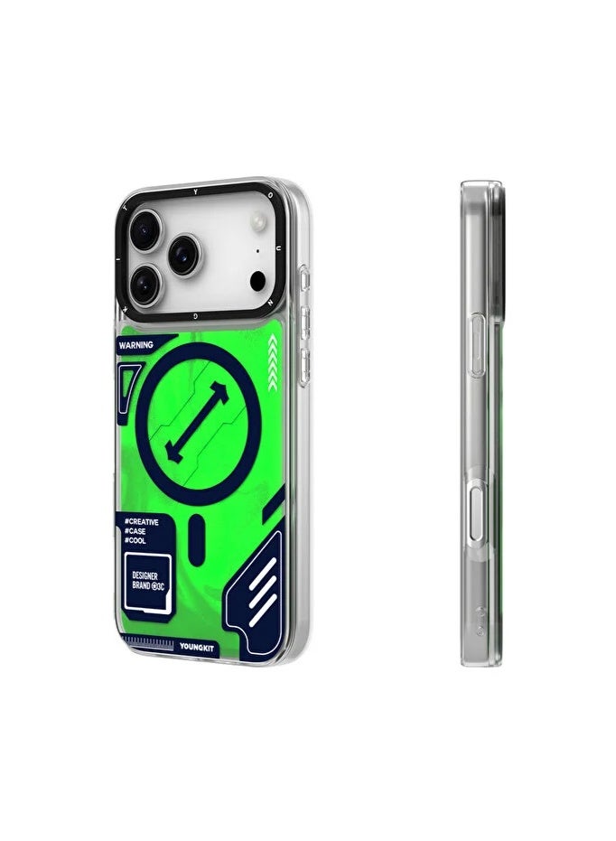 YOUNG KIT Youngkit LS Galaxy Fantasy Series Magnetic Attachment For iPhone 17 Pro Max - Explore Green - Image 3